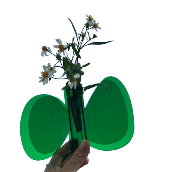 Färgglad akrylvas transparent blomsterarrangemang prydnader mode konst (båge)
