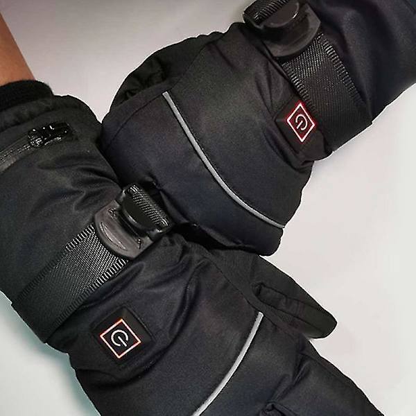 Vinter USB Elektriska Motorcykelhandskar Med Uppladdningsbart Batteri Män Kvinnor S-3xl（L）