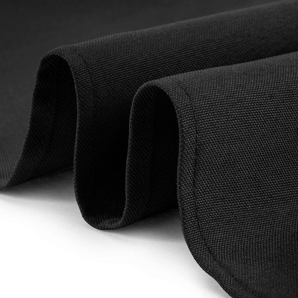 1 dussin 17" tygbordsservetter - maskintvättbart premium polyestertyg - svart