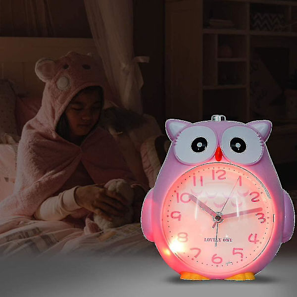 Wecker Kinder Ohne Ticken Kinderuhr Mit Nachtlicht, Schlafzimmer Snooze Funktion Uhr Mit Dim Yellow Night Light Und Laut Alarm Fr Kinder