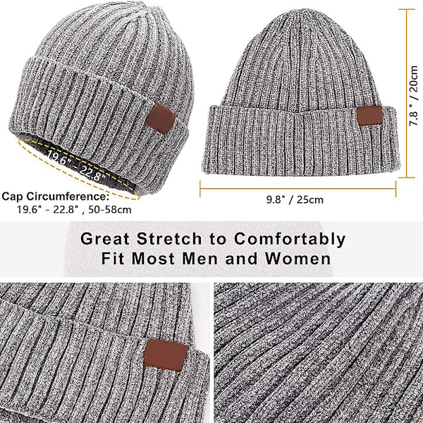 Bequemer Laden Damen Winter Warm Cord Beanie Mtze Schal Und Touchscreen Handschuhe Set Strickmtze Winterhandschuhe Lang Schal Strickset