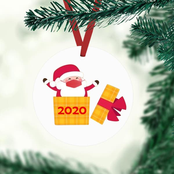 Julgranspynt 2020 Ny Jultomte Med Mask Hängsmycke