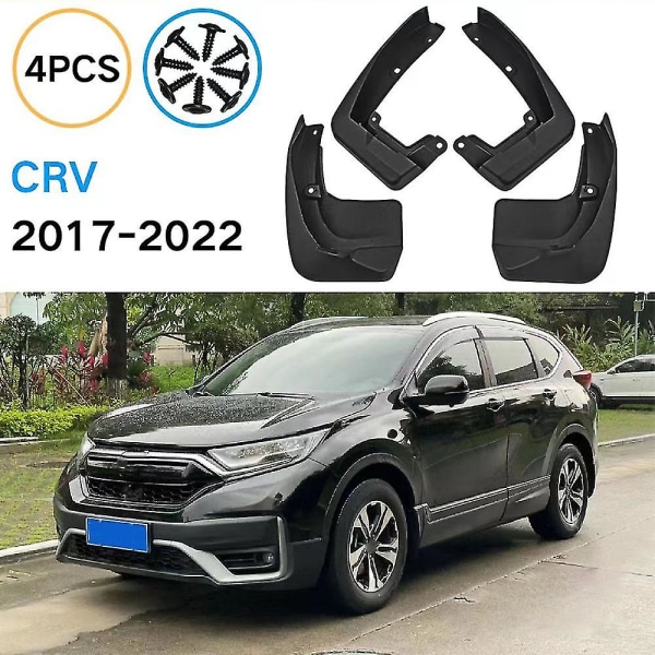 4x högkvalitativ fram bak för Honda Crv 2017-2022 stänkskärmar Fender stänkskydd Stänk stänkskydd Biltillbehör