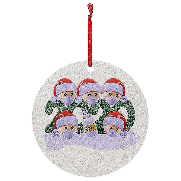 Personligt Trä Ornament - Överlevde 2020 - Familj - Juldekoration