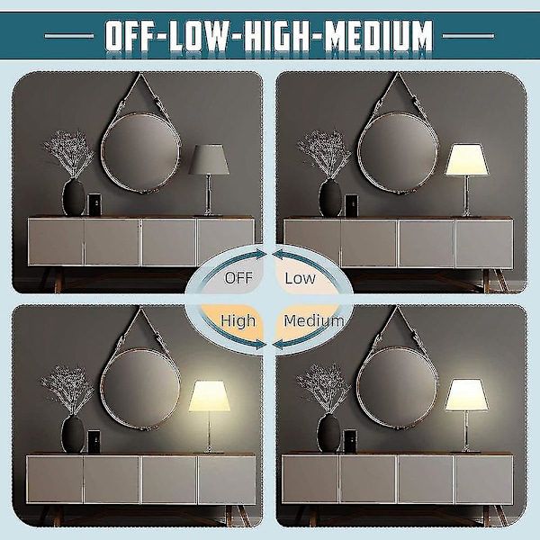 Touch-lampa strömbrytare 2-pack, touch-lampa kontrollmodul för dimbara LED, glödlampor, lampströmbrytare ersättning K