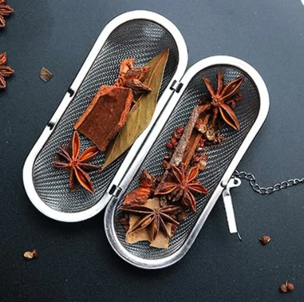2 st 11*5cm Rostfritt Stål Teinfuser Återanvändbart Nätfilter Tesil Köksil Pice Mesh Sil