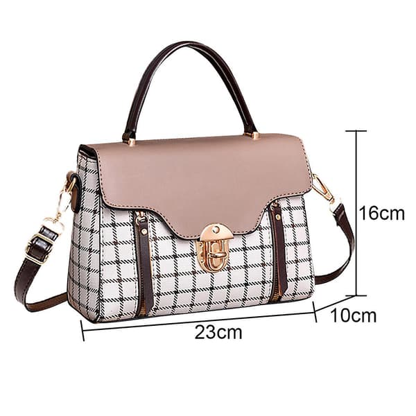 Crossbody-väskor för kvinnor, handväskor, klassisk tote-väska med justerbar rem, axelväskor, khaki