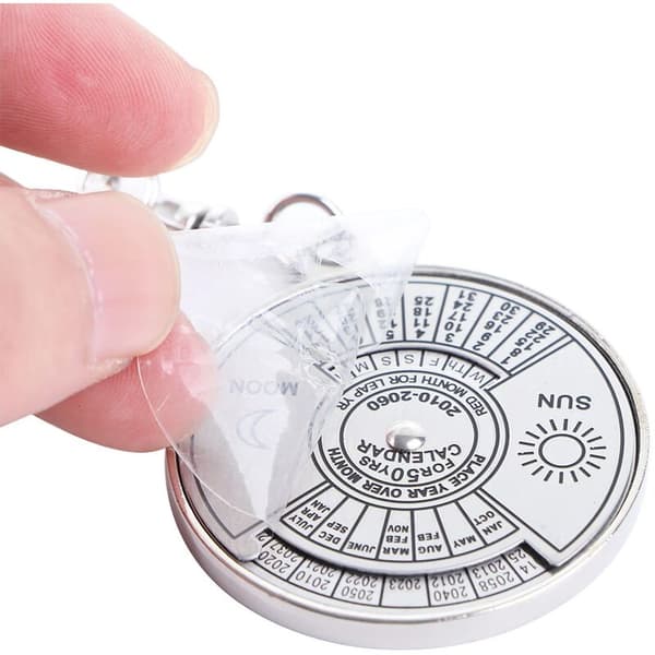 1 st Mini 50 Års Evighetskalender Unisex Nyckelring Unik Metall Bilnyckelring