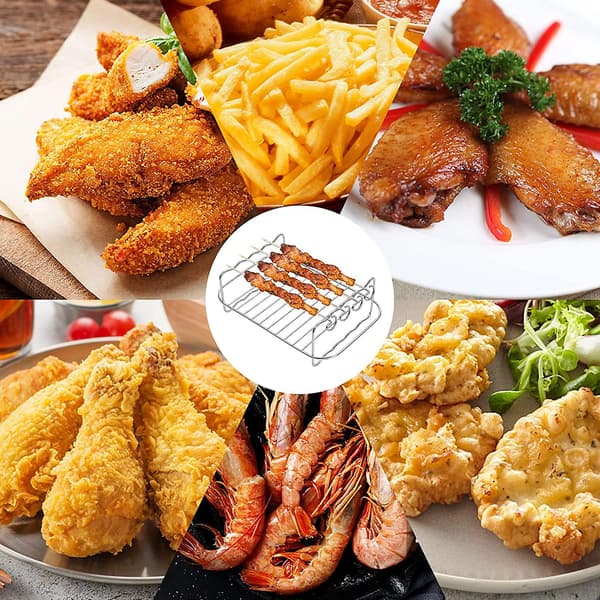 Luftfritösställ, dubbelt luftfritösställ, multifunktionsställ för matlagning, ångkokning och bakning