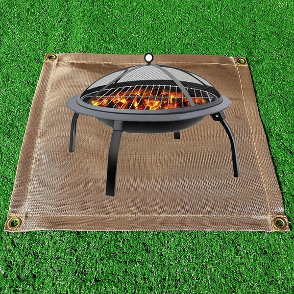 Eldstad matta|Brandskyddad matta|Grillmatta|BBQ matta|Brandskyddad filt|Flamskyddstyg (95x80cm)