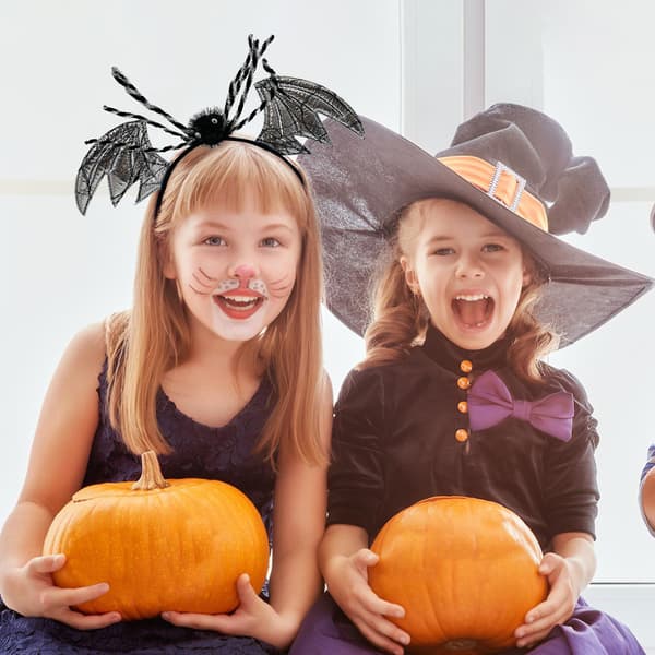 Halloween Fladdermus Spindelhuvudband Silver