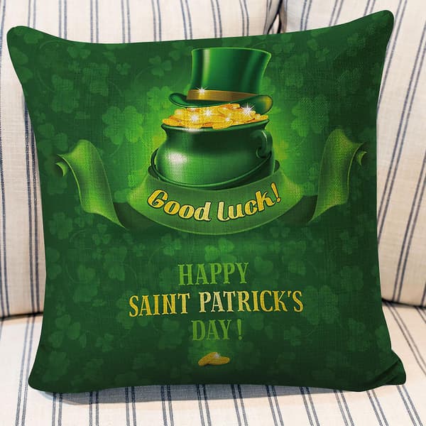 St. Patrick's Day Kuddeöverdrag för Hemmet - 'Survived Family' 