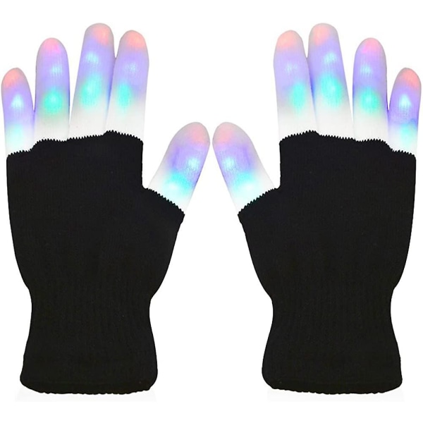 Led Blinkande Rave Handskar Finger Light Handskar Med Multi Modes. Färgglad ljus present