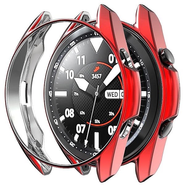 För Samsung Samsung Watch3 45mm Galvaniserad Tpu Fodral Halv PackRed
