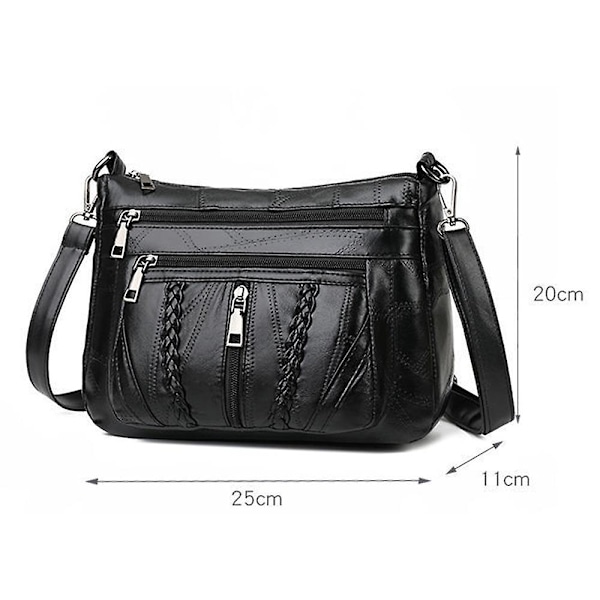 Handväskor för kvinnor, fickböcker, mjukt PU-läder, damväskor, crossbody-väska, axelväska med flera fack