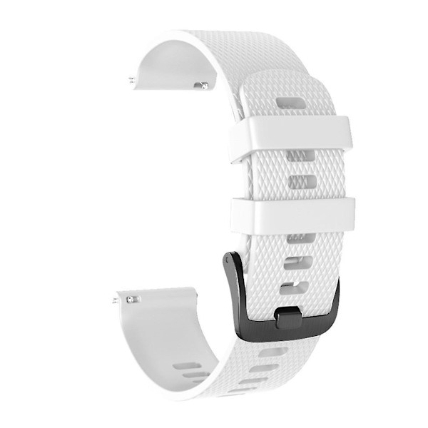20 mm för Garmin Vvoactive 3 Diamond Pattern (legering svart spänne) Silikonrem (liten) Silikonrem (liten)Vit