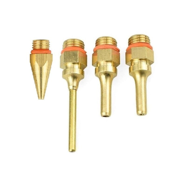 4 st 10,8 mm gängdiameter utbytbara kopparlimspistolmunstyckesats passar varmlimspistolverktyg