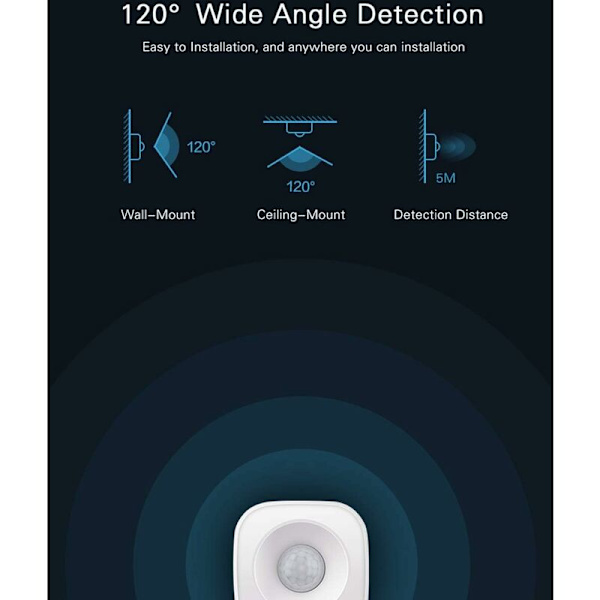 Trådløs WiFi Smart Home PIR Bevægelsessensor Detektor Kompatibel TUYA/Smart Life App