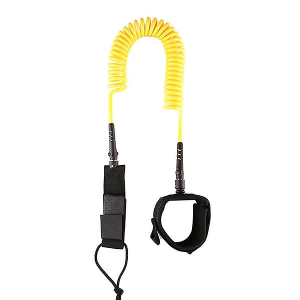 Surfboard Leash, 10ft 7mm Tpu Coiled Stand Up Paddleboard och Surfboard Leash, Gul