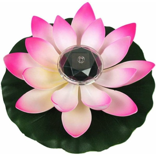 Lotus Light, aurinkoenergialla kelluva lampi koristelu Lotus Flower LED väriä muuttavat kukat yövalolamppu allasjuhliin Garden House