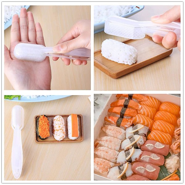 4 st Sushi Mould Kit Triangel Sushi Maker Transparent Onigiri Maker Ris Bento Mould Mould Restauranger