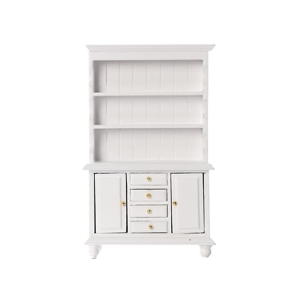 1:12 Dockhus Mini Möbler Bokhylla Modell (Vit) 1 st