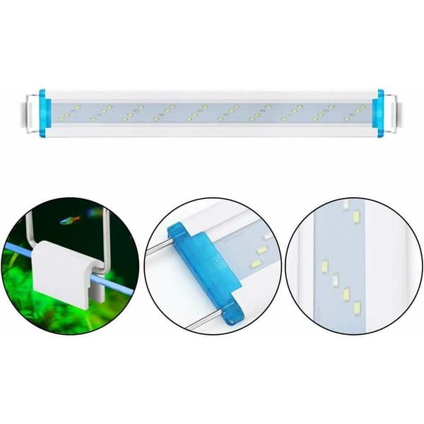 LED Akvariebelysning, LED Akvarielampe, 18-58cm Meget Tynd LED Lampe til Akvarium til Belysning