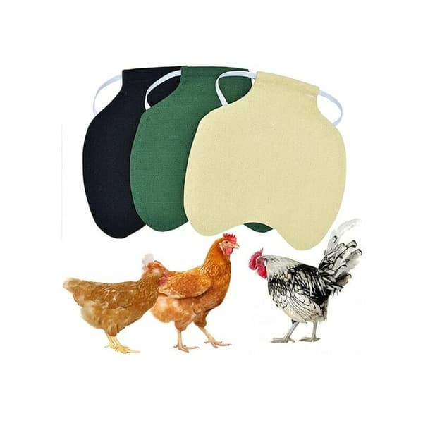 Kyckling Sadel Kycklingförkläde Pack med 3 Standard kycklingsskydd kycklingförkläde med elastiska band