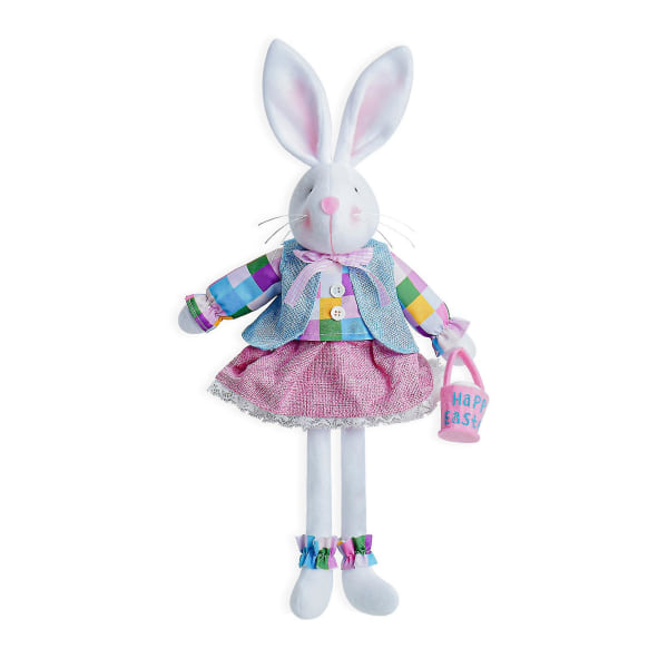 Påskhare docka festdekorationer kanin docka söt leksak 48 cm hög present till vännerA