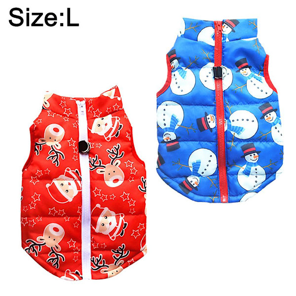 2 Pet Coats Vinter Pet Valp Bomulls Vadderad Jacka Pet Vinter Varm Jacka