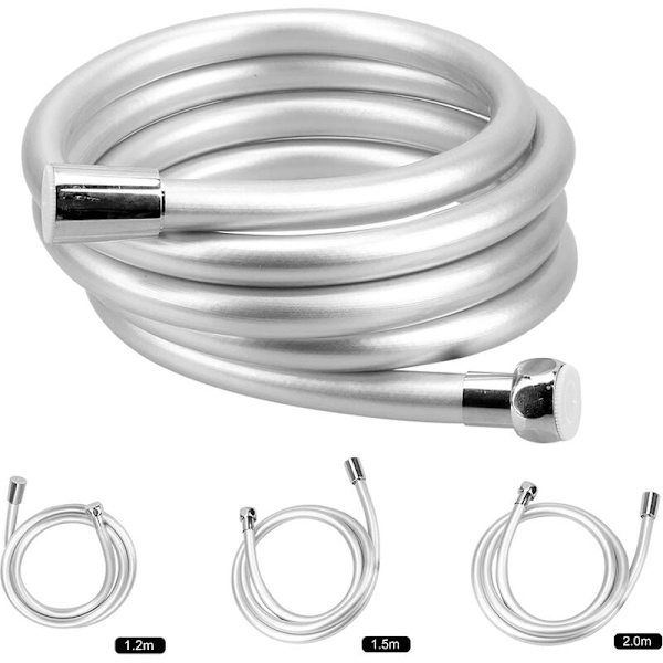 Högtrycksslang för dusch, badrumsarmatur, flexibel PVC-slang med knäskydd, GI/2 universalslang, 1 st (1,5 m)