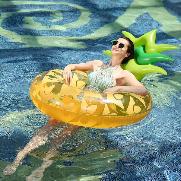 Luftmadrass - 43\" Ananas Simring Vatten Strandfest Leksak