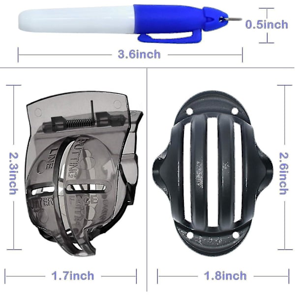 6-pack golfboll linjemarkering ritverktyg golfboll linjemarkering verktygssats - 2 golfboll linjemarkering stenciler och 4 färgade markörer