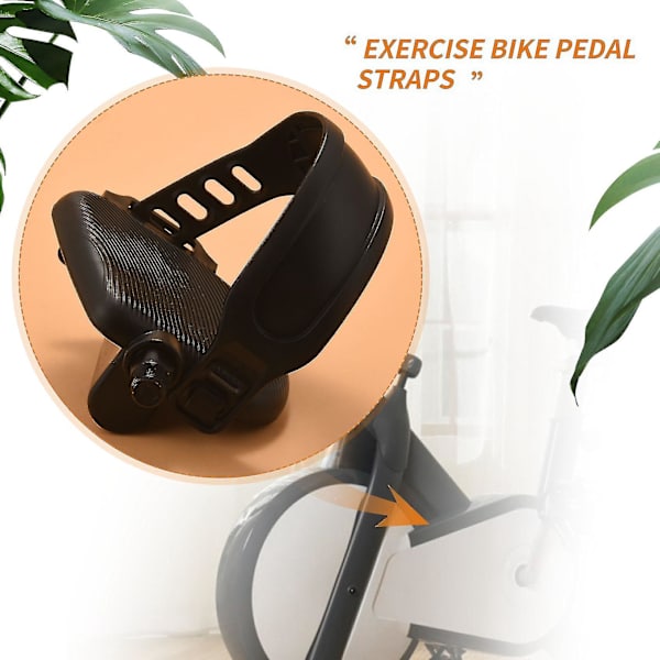 1 par breddade cykelpedaler för motionscykel med pedalövning för stationär hemcykel