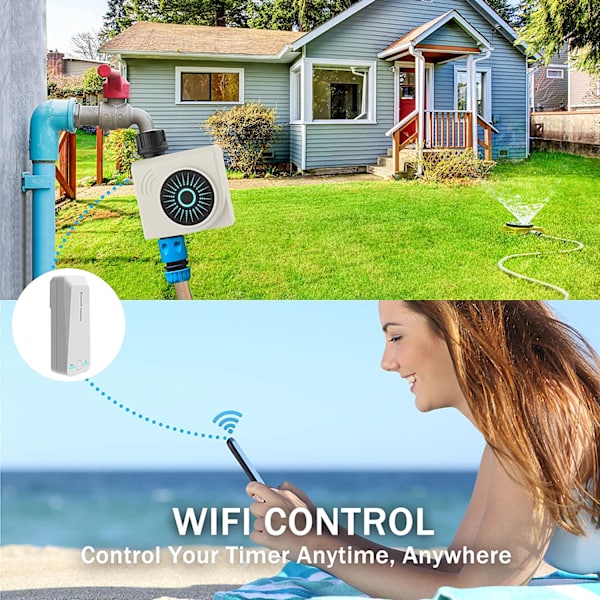 Bluetooth WIFI Vattentimer, Trädgård Smart Sprinkler Timer