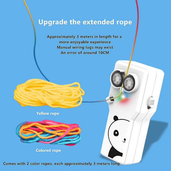 Loop Lasso Glow In The Dark, repkastare propeller, loop Lasso String Shooter Toy（Blå）
