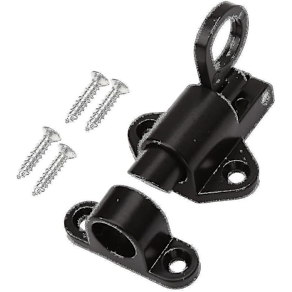 4-pack svart aluminiumlegering Säkerhet Automatisk fönsterportlås Fjäderbelastningsbult Spärr