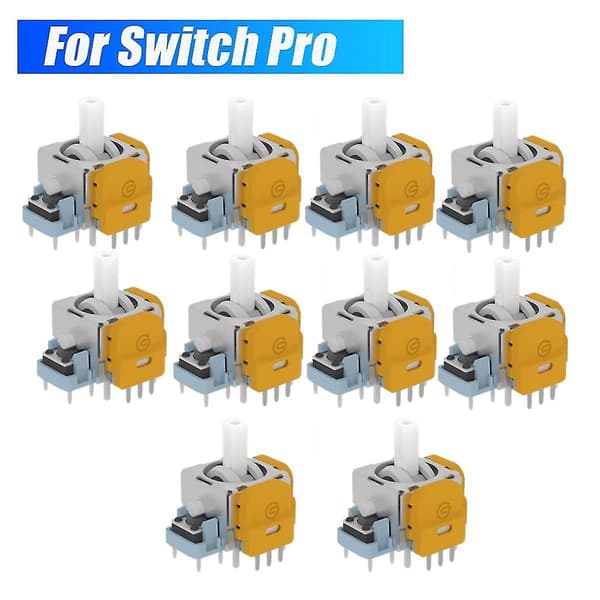 10 st för Switch Pro Joysticks Hall Elektromagnetiska Högprecision Justerbara Joysticks