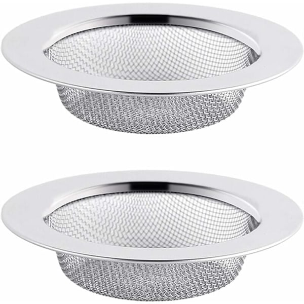 2 stk. rustfrit stål vaskfilter, 7,5 cm afløbsfilter, vasksi, vasksi, køkkenvasksi