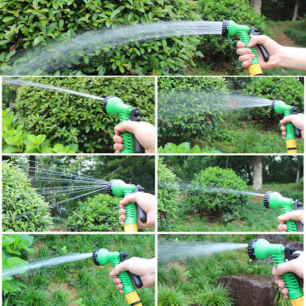 Multifunktionel havevandingssprøjtepistol i plast, haveværktøj, vandingspistol, landbrugsvanding, bilvask, grøn sprinkler