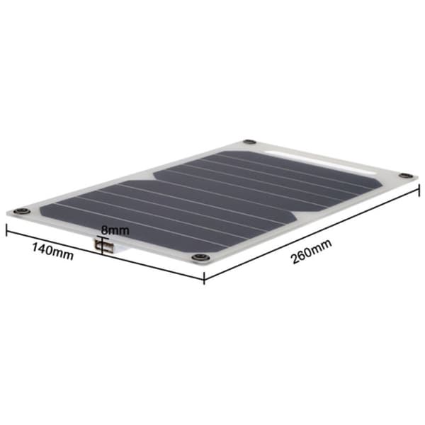 Solpanel laddare, bärbar tunn solpanel för mobiltelefon camping