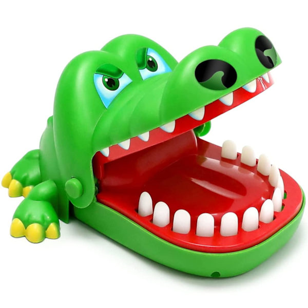 Krokodil Slipning Tänder Barn Spel Bite Random Finger Roligt Spel