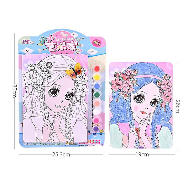 4 st Makeup Girl Pass Home Toy, DIY Hand Painted Random Style