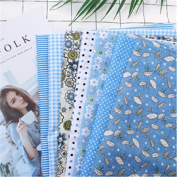 7-pack Bomullstyg för Hantverk, Patchwork-Kvadrater, Quiltning, Syprojekt, DIY