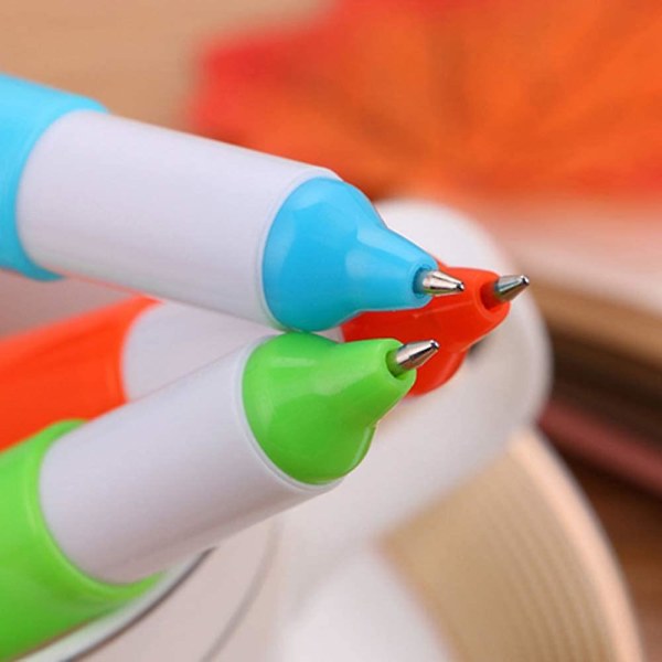 Kontorsskola bärbar penna kulspetspenna barntillbehör slumpmässig färg pack 6 stycken
