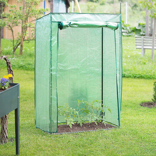 PVC 150 cm högtemperatur växthus kallram stålram folie/tyg presenning stark och transparent