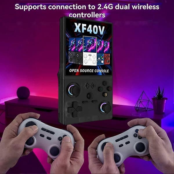 XF40V Retro Handhållen Spelkonsol 4,0 tums IPS-skärm WiFi Retro Spelkonsol Linux-system 128G