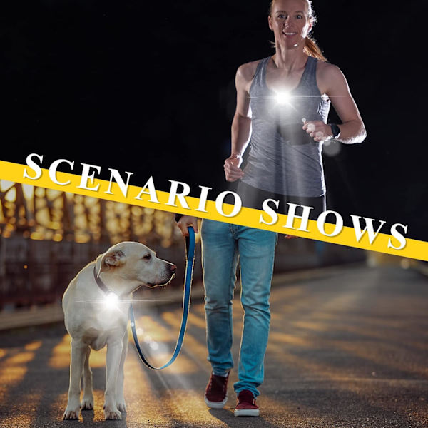 LED-klipslampe til udendørs natklip, løbelys, reflekterende USB-genopladeligt lys, egnet til jogging, vandreture, camping og løb
