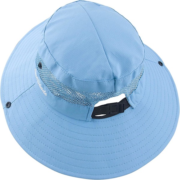 Solhatt for jenter med hestehale, bred brem, UV-beskyttelse, bøttehatt