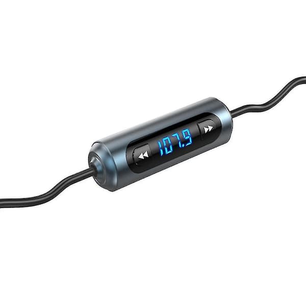 Fm-sändare, bilradioadapterkit stöder 3,5 ljudgränssnittssignalingång med USB-billaddare, kompatibel med Iphone, Android, Vivo, Oppo, etc.
